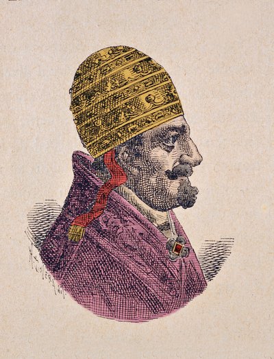 Portrait of Pope Innocent XII (1691-1700) (engraving with later colouration) by Italian School